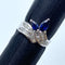 Pt900 Sapphire Ring S1.06 D0.61 US5 58293