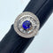 Pt900 Sapphire Ring S1.04 D0.88 US6.5 58834