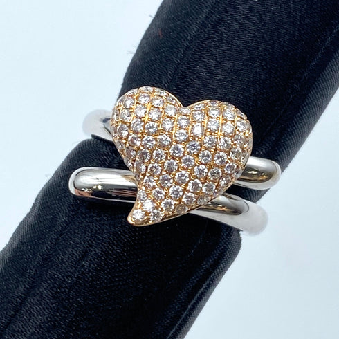 18KWG Diamond Ring 18KPG D0.53 US5.25 57817