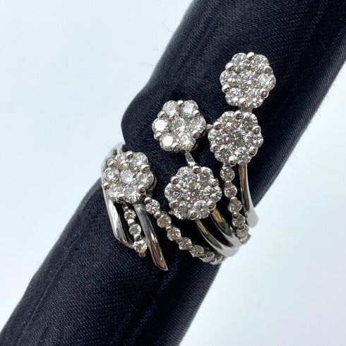 K18WG Diamond Ring D1.5 US6 57811