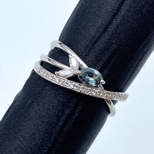 Pt900 Alexandrite Ring AX0.22 D0.16 US7.5 57913