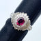 Pt900 Ruby Ring R0.88 D0.98 US6.5 58801