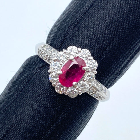 Pt900 Ruby Ring R0.618 D0.58 US5 59158