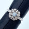 Pt900 Treated Diamond Ring TD0.22 D0.35 US5.75 59847
