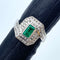 Pt900 Emerald Ring E0.59 D0.51 US6.75 57947