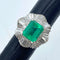 Pt900 Emerald Ring E5.35 D3.21 US7 58277