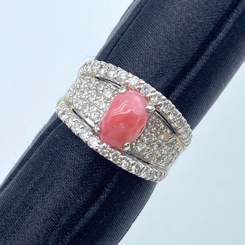 Pt900 Conch Pearl Ring PKO1.664 D1.2 US6 56680