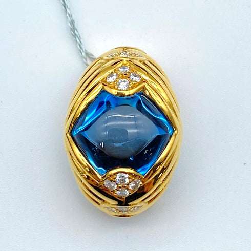 750 Blue Topaz Pen Top BT D 58412