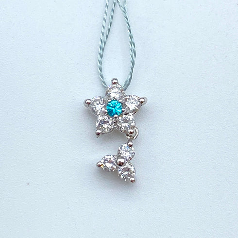Pt900 Paraiba pen top PRB0.03 D0.4 60176