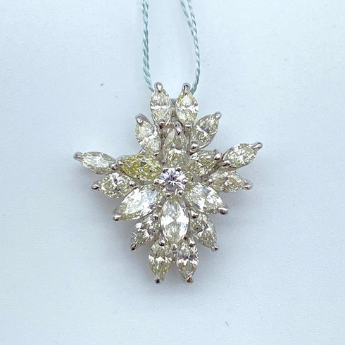 Pt900 Diamond Pendant Top D0.08 D1.98 60084