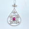 K18WG Ruby Pendant Top (minor) Burma R1.1 D0.91 D0.66 purplishR 60240