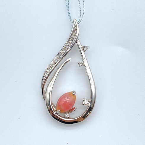 K18WG Conch Pearl Pendant Top KP1.27 D0.11 60218