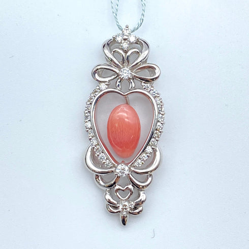 K18WG Conch Pearl Pendant Top KP2.35 D0.44 60230