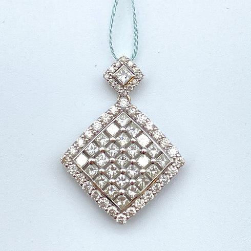 K18WG Diamond Pendant Top D2.0 59244