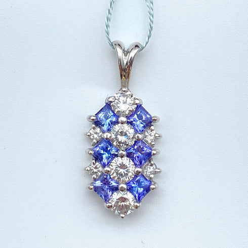 Pt900 Diamond Pendant Top D0.87 TNZ1.03 60057