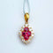 K18 Ruby Pendant Top R0.632 D0.4 60049