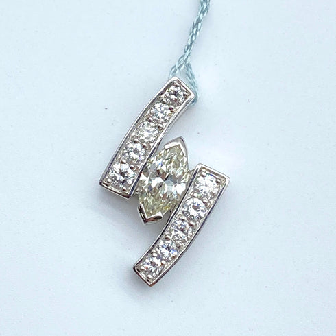 Pt950 Diamond Pendant Top D0.903 D0.63 60099