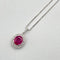 Pt900/850 Ruby Necklace (Moderate) Burma PRU4.58 D1.12 PurplishRed 55915