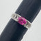 Pt900 Pink Sapphire Ring PS1.56 D0.11 US7.75 55513