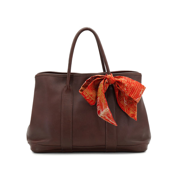 HERMES GARDEN PARTY TWILLY TPM HAVANE VEAU GULLIVER HAND BAG 2006 SQUARE J 90332566
