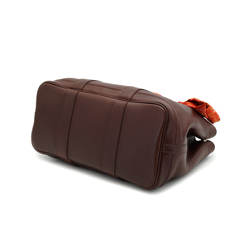 HERMES GARDEN PARTY TWILLY TPM HAVANE VEAU GULLIVER HAND BAG 2006 SQUARE J 90332566