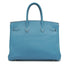 HERMES BIRKIN 35 BLUE JEAN TAURILLON CLEMENCE HAND BAG 2003 SQUARE G PALLADIUM HARDWARE 90332913