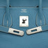 HERMES BIRKIN 35 BLUE JEAN TAURILLON CLEMENCE HAND BAG 2003 SQUARE G PALLADIUM HARDWARE 90332913