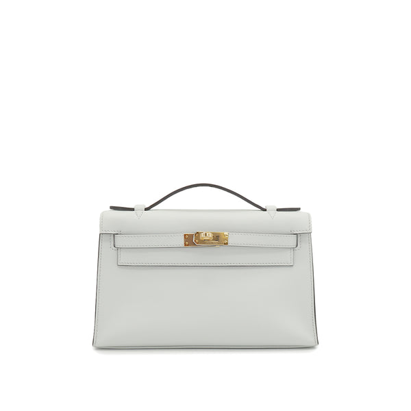 HERMES KELLY POCHETTE SELLIER GRIS PLATINE VEAU SWIFT HAND BAG 2025 K STAMP PERMABRASS GOLD HARDWARE 90333257