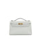 HERMES KELLY POCHETTE SELLIER GRIS PLATINE VEAU SWIFT HAND BAG 2025 K STAMP PERMABRASS GOLD HARDWARE 90333257
