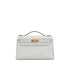 HERMES KELLY POCHETTE SELLIER GRIS PLATINE VEAU SWIFT HAND BAG 2025 K STAMP PERMABRASS GOLD HARDWARE 90333257
