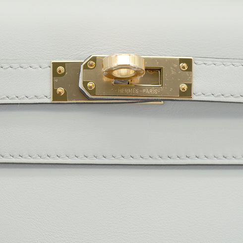 HERMES KELLY POCHETTE SELLIER GRIS PLATINE VEAU SWIFT HAND BAG 2025 K STAMP PERMABRASS GOLD HARDWARE 90333257