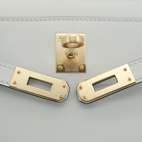 HERMES KELLY POCHETTE SELLIER GRIS PLATINE VEAU SWIFT HAND BAG 2025 K STAMP PERMABRASS GOLD HARDWARE 90333257