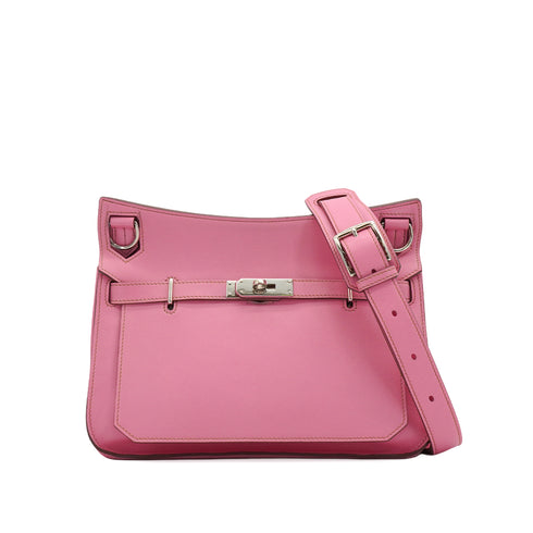 HERMES JYPSIERE 28 BUBBLEGUM VEAU SWIFT SHOULDER BAG 2011 SQUARE O PALLADIUM HARDWARE 90348542