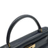 HERMES KELLY 28 RETOURNE BLUE INDIGO BOX CALF HAND BAG 1980 CIRCLE J GOLD HARDWARE 90343978