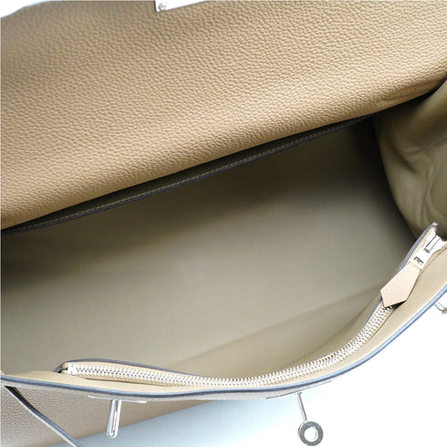 HERMES KELLY 42 RETOURNE BEIGE MARFA TOGO HAND SHOULDER BAG 2024 W STAMP PALLADIUM HARDWARE 90342566