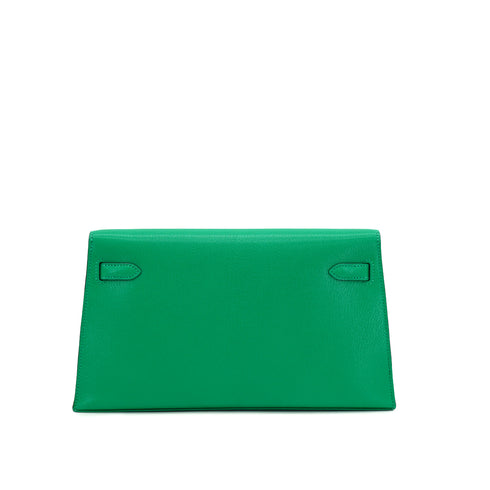 HERMES KELLY ELAN MINT CHEVRE CHAMKILA CLUTCH SHOULDER BAG 2024 W STAMP GOLD HARDWARE 90335038