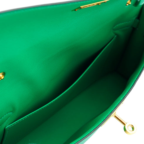 HERMES KELLY ELAN MINT CHEVRE CHAMKILA CLUTCH SHOULDER BAG 2024 W STAMP GOLD HARDWARE 90335038