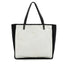 CHANEL LET'S LEMON STRAIGHT TOTE SHOULDER BAG WHITE CANVAS LEATHER SILVER HARDWARE 90343008