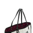 CHANEL LET'S LEMON STRAIGHT TOTE SHOULDER BAG WHITE CANVAS LEATHER SILVER HARDWARE 90343008