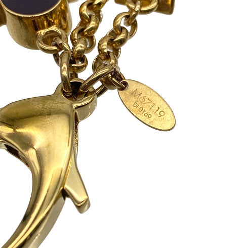 LOUIS VUITTON BAG KEY CHARM FLEUR DE MONOGRAM GOLD M67119 90323476