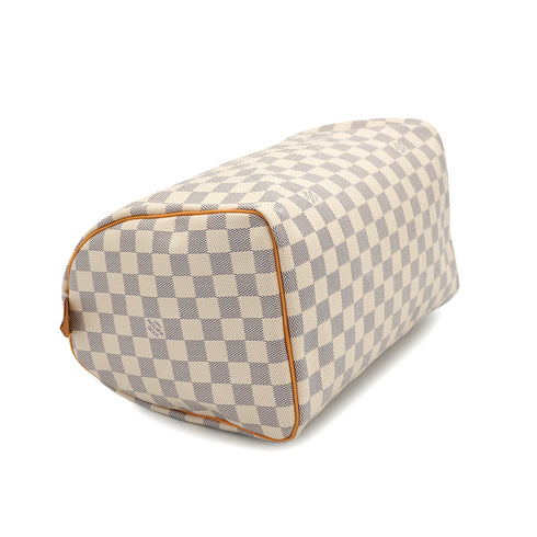 LOUIS VUITTON DAMIER AZUR SPEEDY 30 HAND BAG WHITE N41433 90327302