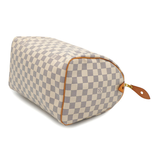 LOUIS VUITTON DAMIER AZUR SPEEDY 30 HAND BAG WHITE N41433 90327302