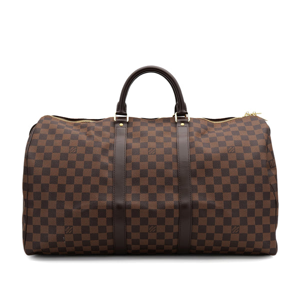 LOUIS VUITTON DAMIER KEEPALL 50 LUGGAGE EBENE N41427 90312609