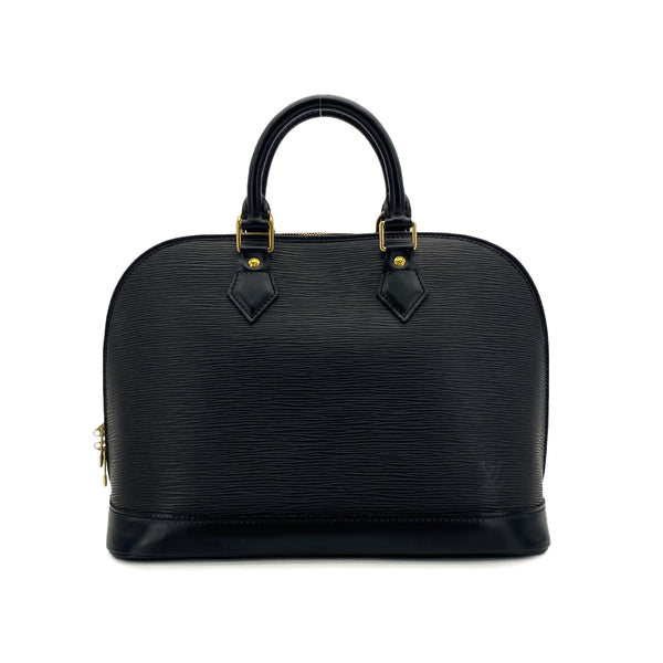 LOUIS VUITTON EPI ALMA PM HAND BAG NOIR LEATHER M52142 90318287