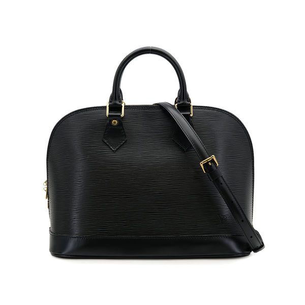 LOUIS VUITTON EPI ALMA PM HAND SHOULDER BAG NOIR LEATHER M52142 90325332