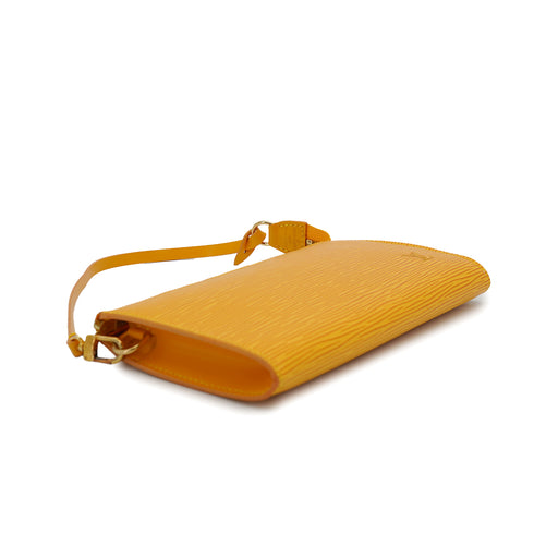 LOUIS VUITTON EPI POCHETTE ACCESSOIRES HAND BAG JAUNE LEATHER M52959 90327303