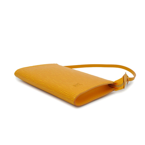 LOUIS VUITTON EPI POCHETTE ACCESSOIRES HAND BAG JAUNE LEATHER M52959 90327303