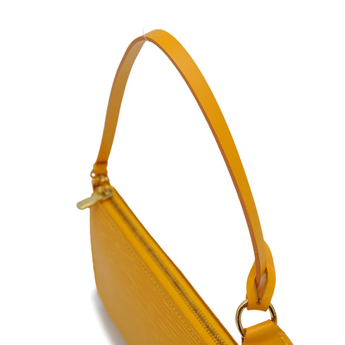 LOUIS VUITTON EPI POCHETTE ACCESSOIRES HAND BAG JAUNE LEATHER M52959 90327303
