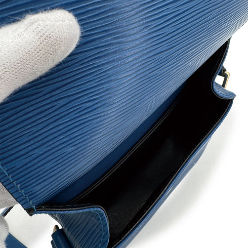 LOUIS VUITTON EPI SAINT-CLOUD SHOULDER BAG LEATHER TOLEDO BLUE M52195 90312605