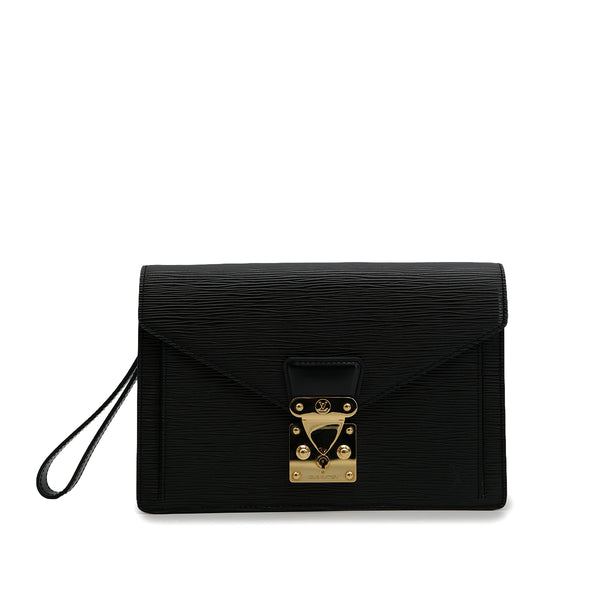 LOUIS VUITTON EPI SELLIER DRAGONNE CLUTCH BAG NOIR M52612 90325323